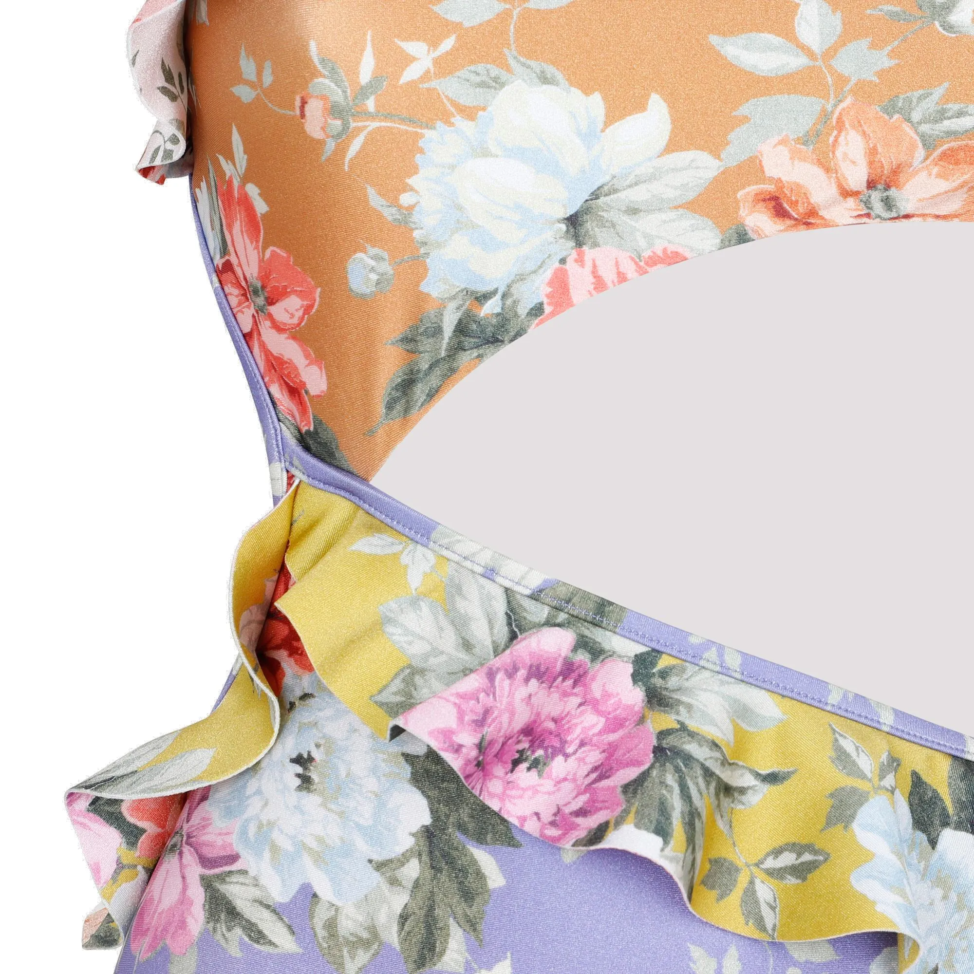 Zimmermann Pattie Cut-Out Frill One-Piece Swimsuit